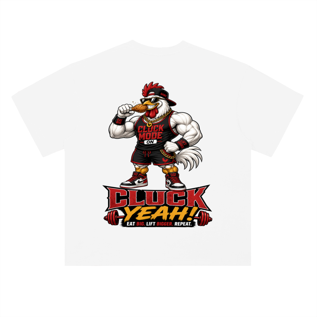 Cluck yea-Heavyweight Drop Shoulder Cotton T-Shirt
