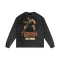 Iron Mentality-Acid Wash Oversize Long Sleeve T-Shirt