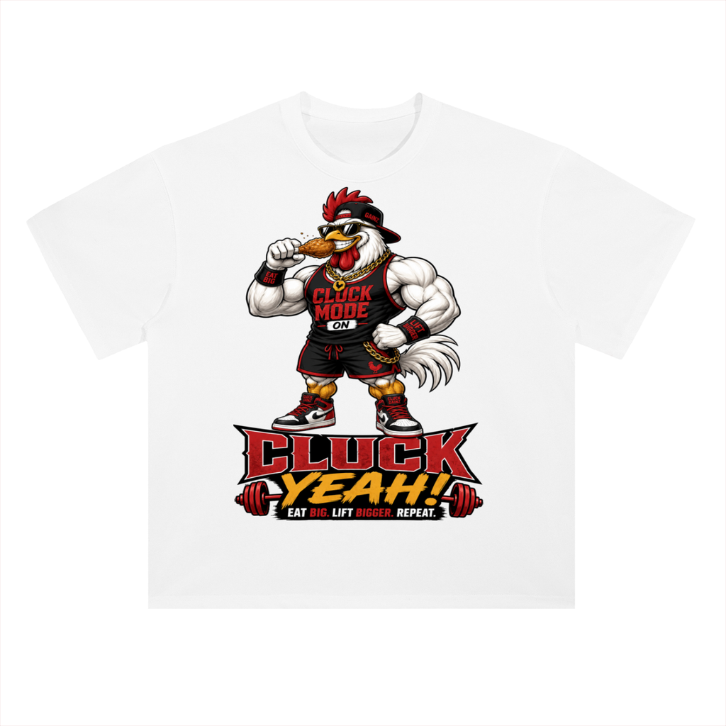 Cluck yea-Heavyweight Drop Shoulder Cotton T-Shirt