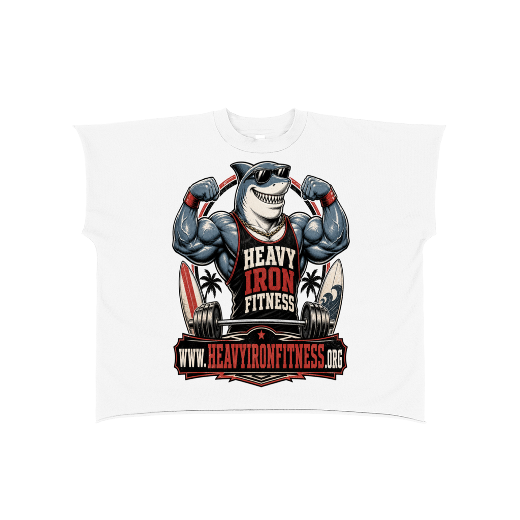 Heavy iron fitness-Raw Edge Boxy Non-Shrink T-Shirt