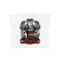 Heavy iron fitness-Raw Edge Boxy Non-Shrink T-Shirt