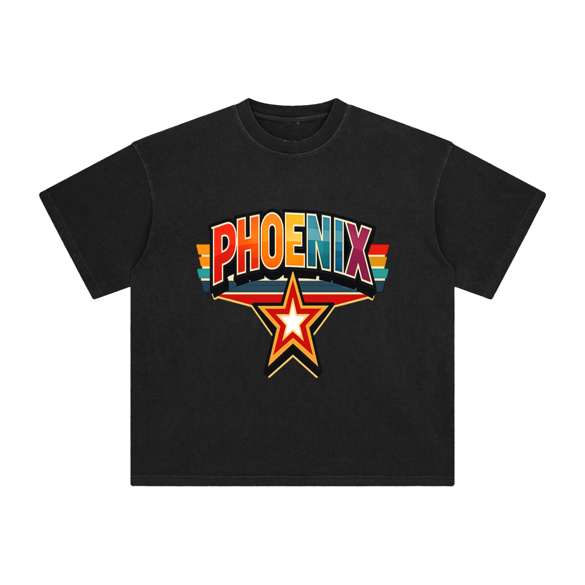 Phoenix-Enzyme Washed T-Shirt