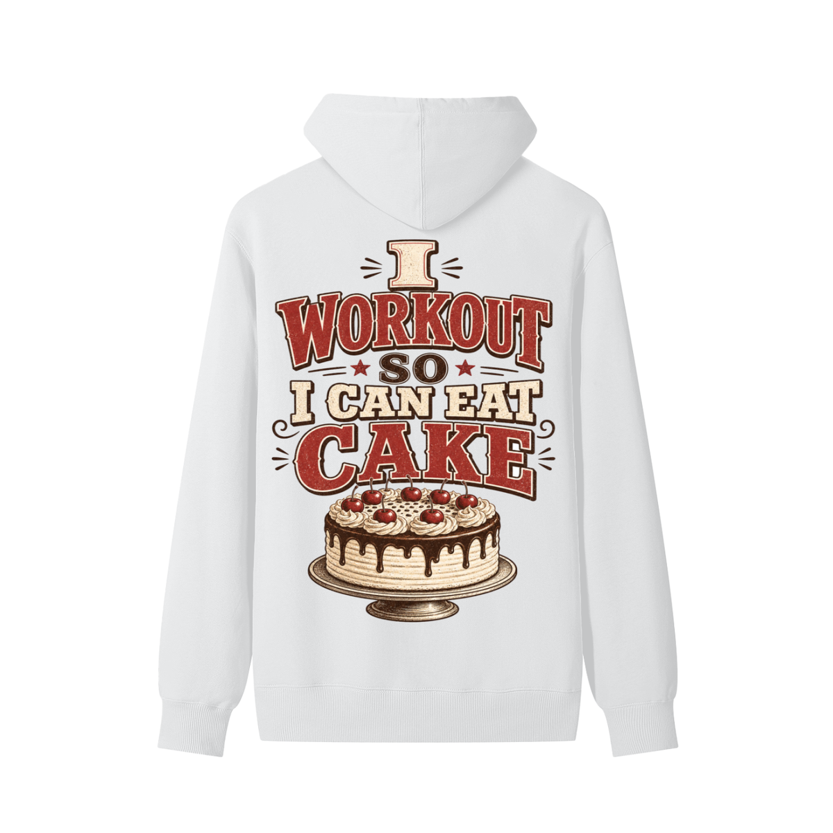 I Workout So I Can Eat Cake Classic Cotton Hoodie
