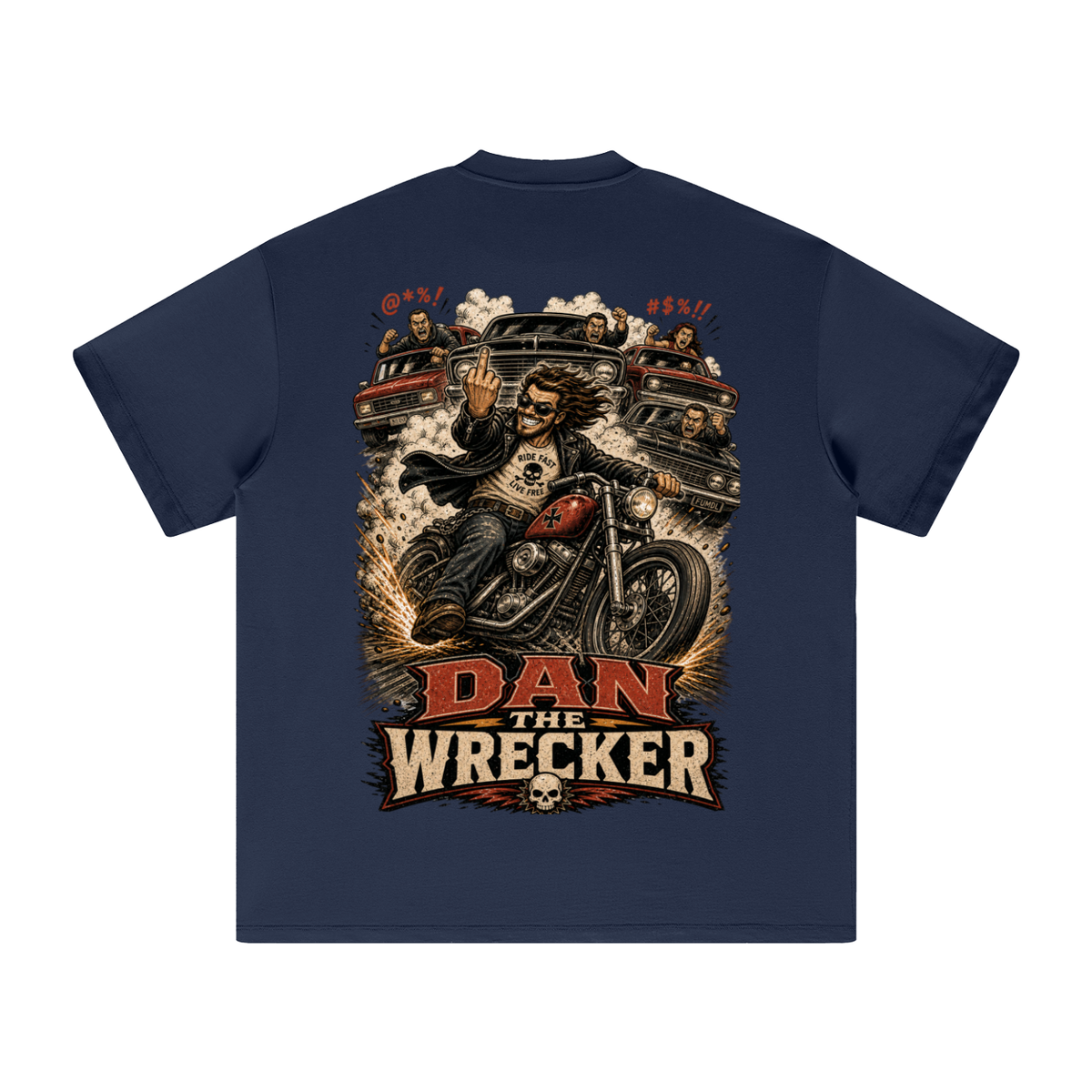 Dan the wrecker-Heavyweight Earth Tone T-Shirt