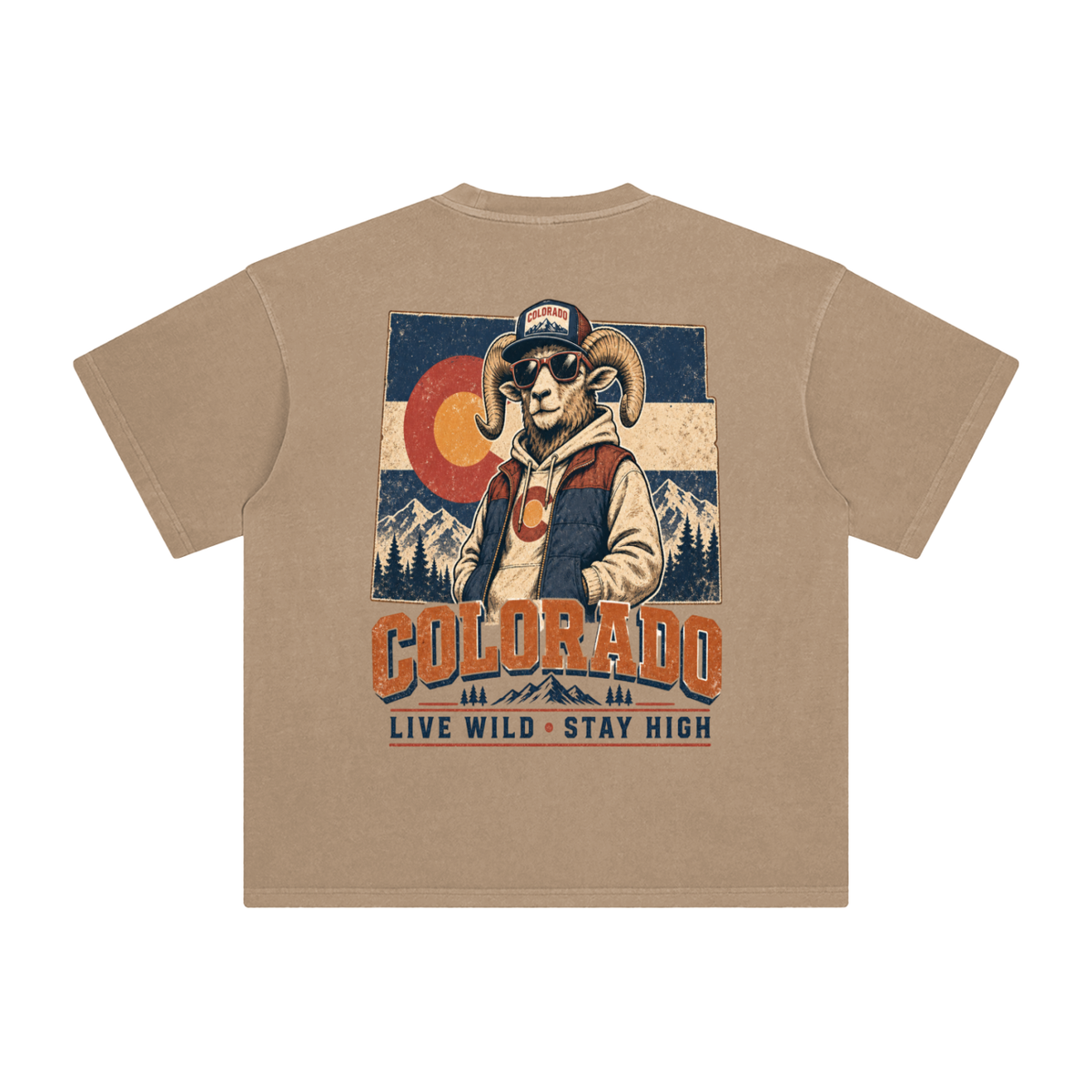 Colorado-Enzyme Washed T-Shirt