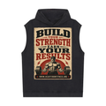 Build your strength-Snow Washed Sleeveless Hoodie