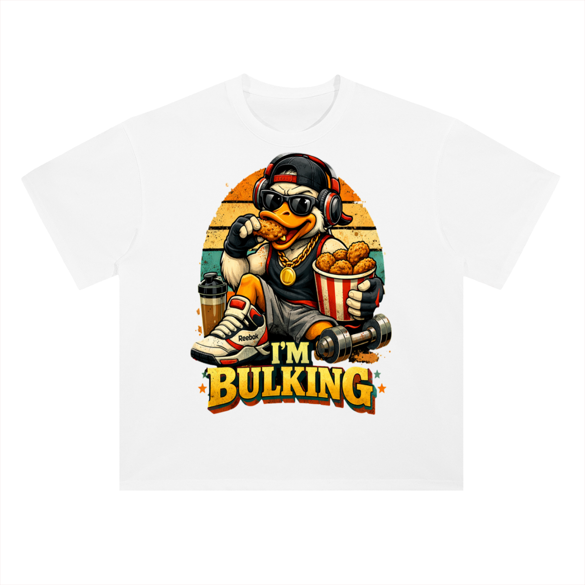I'm bulking-Heavyweight Drop Shoulder Cotton T-Shirt