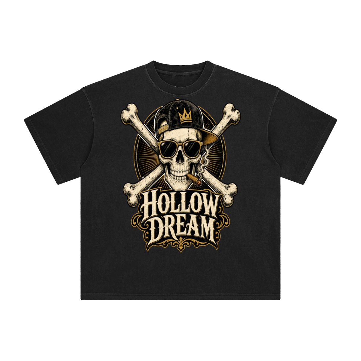 Hollow dream-Enzyme Washed T-Shirt