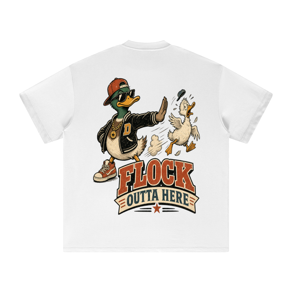 Flock outta here-Heavyweight Earth Tone T-Shirt