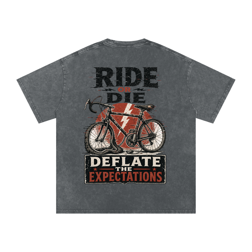 Ride or die-Snow Washed Oversized Cotton T-Shirt
