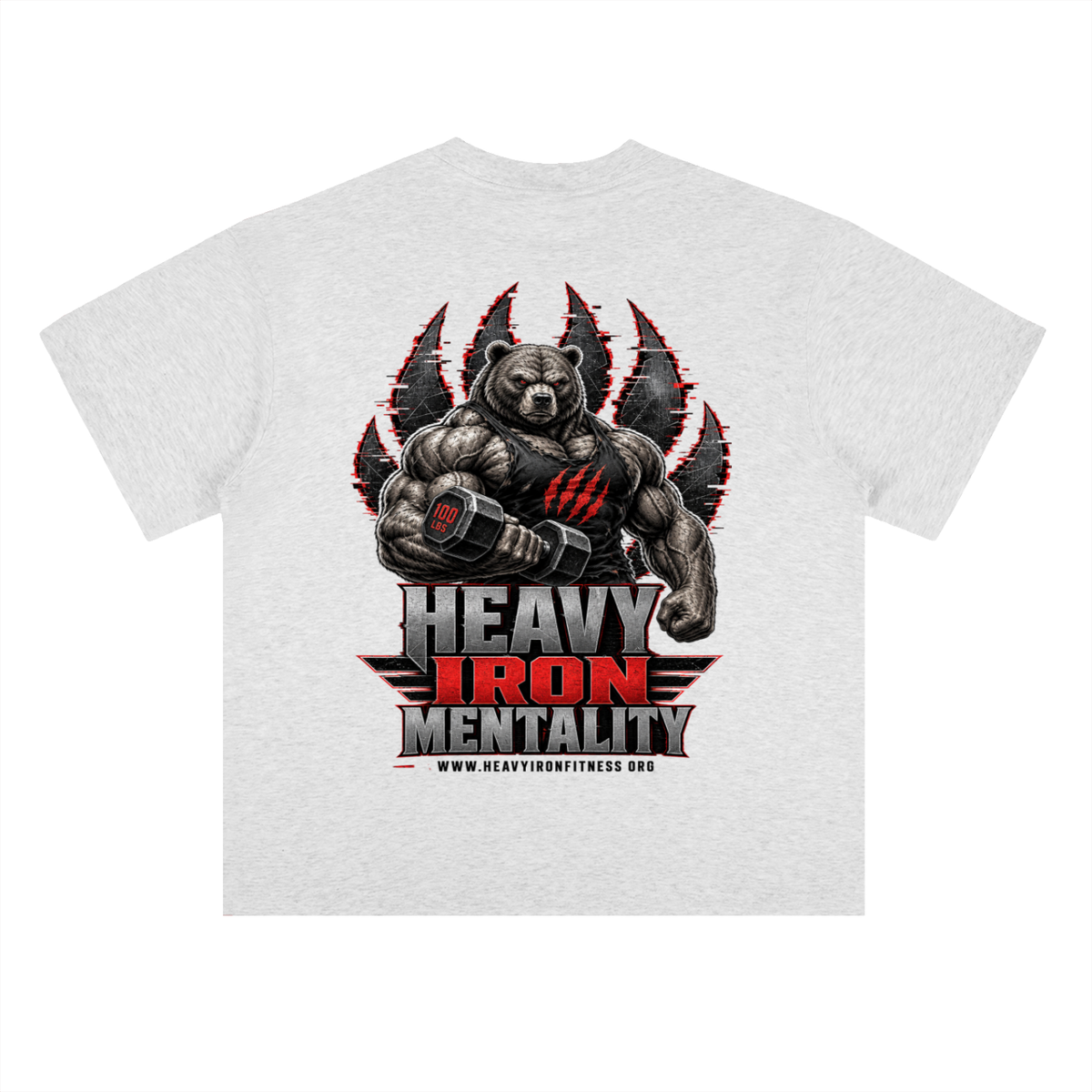 Heavy iron mentality-Heavyweight Drop Shoulder Cotton T-Shirt