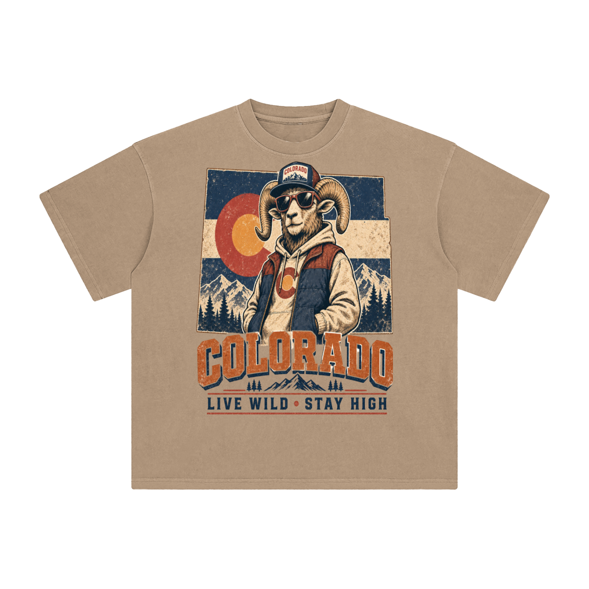 Colorado-Enzyme Washed T-Shirt