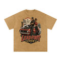 Lead foot crew-Snow Washed Oversized Cotton T-Shirt