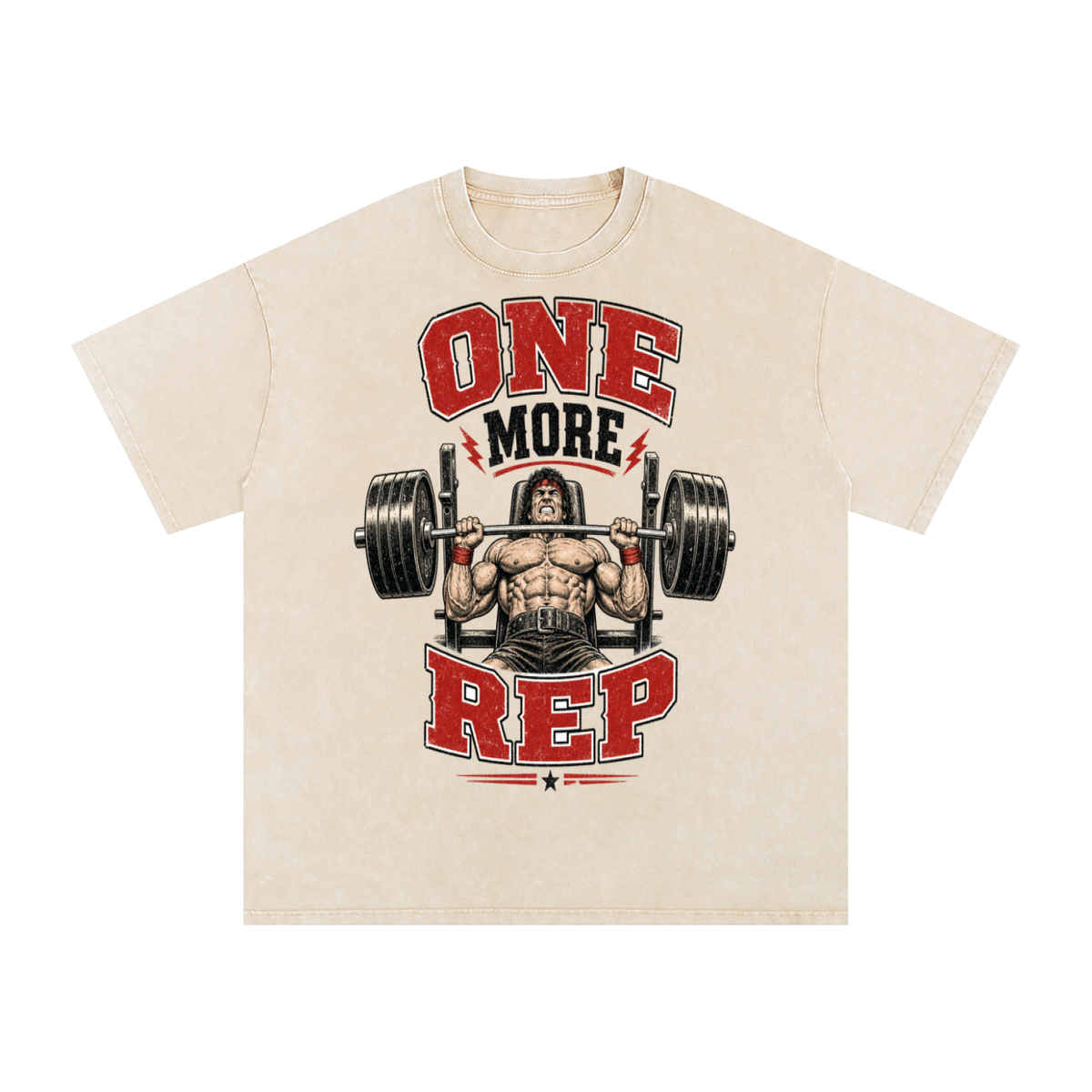 One more rep-Snow Washed Oversized Cotton T-Shirt