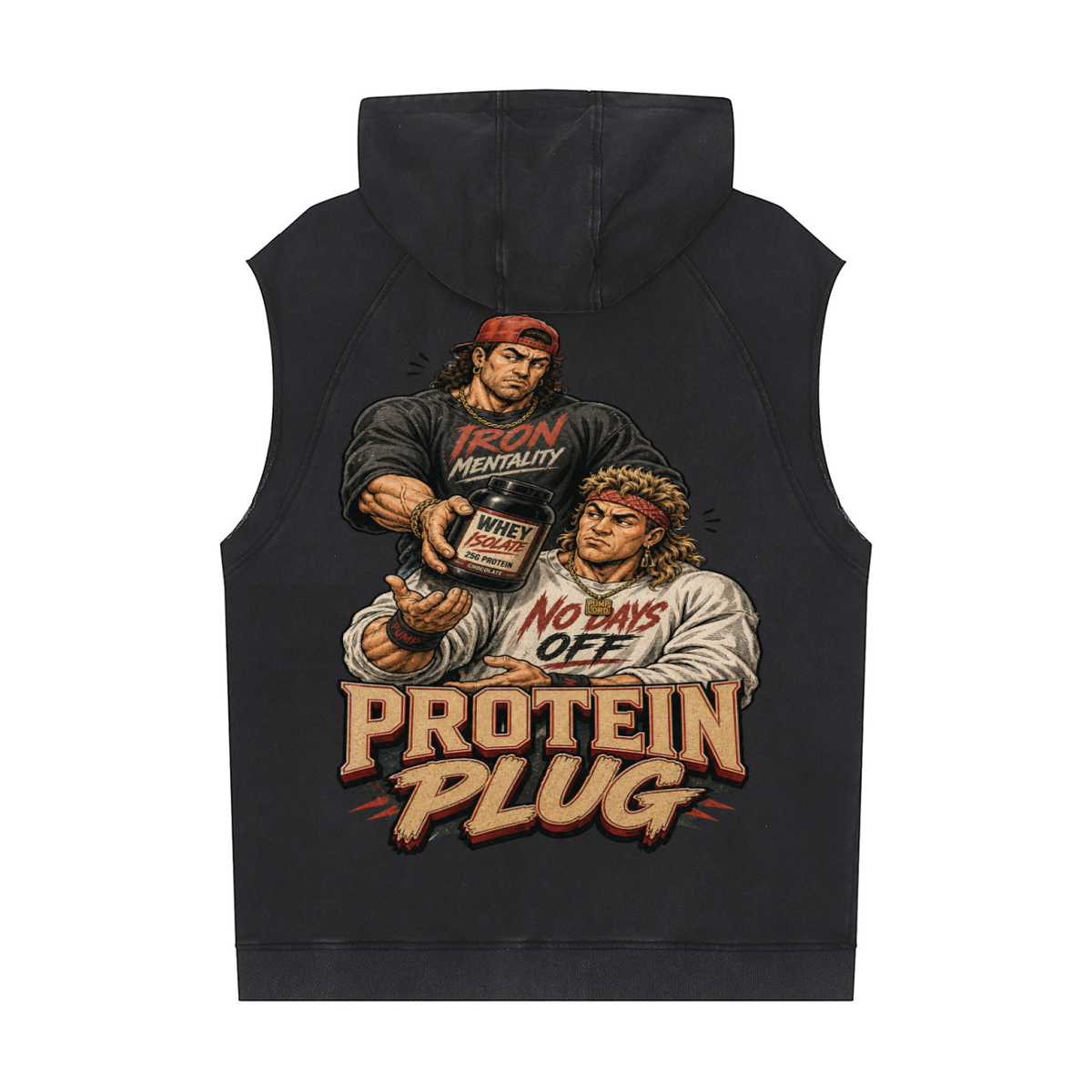 Protein Plug Snow-Washed Sleeveless Hoodie