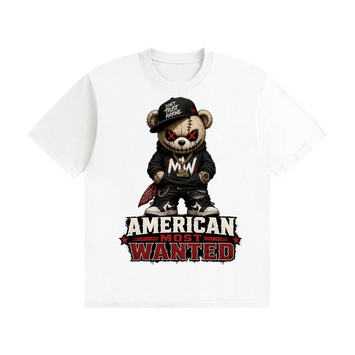 American  most wanted- Seamless Cotton T-Shirt