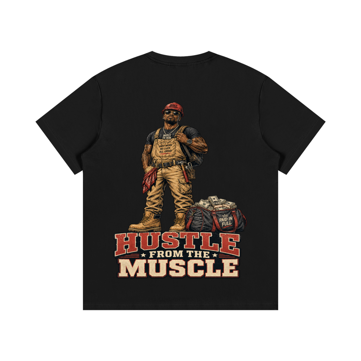 Hustle from the muscle-Essential Cotton T-Shirt