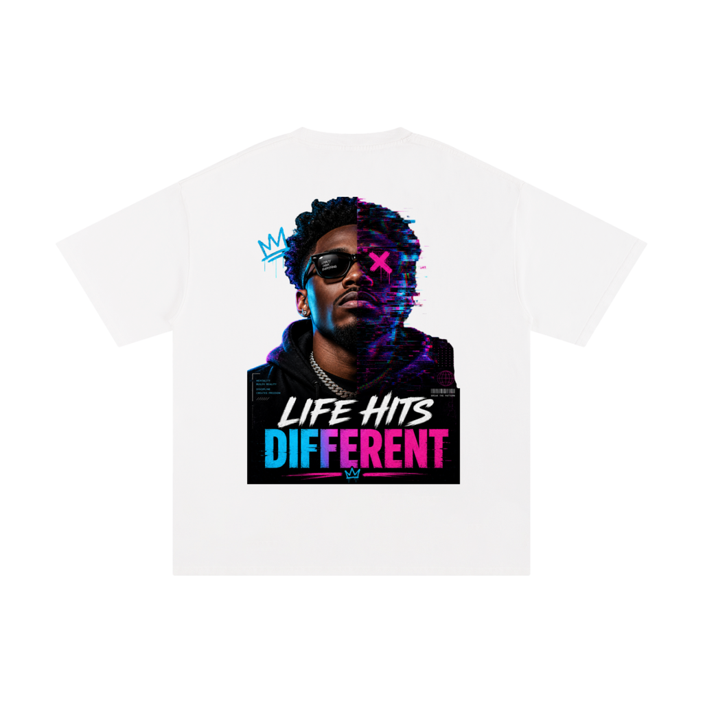 Life hits different-Pure Cotton T-Shirt