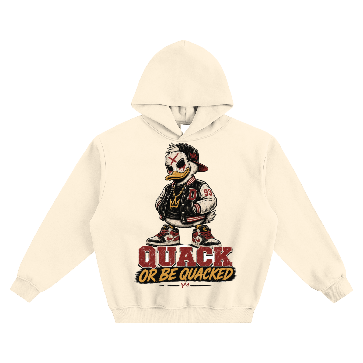 Quack or be quacked Fleeced Boxy Hoodie(This product ships from oversees ship time may be longer)