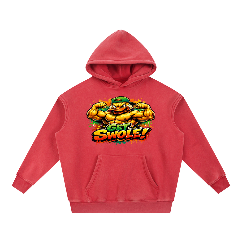 Get swole-Snow Wash Fleece Oversize Hoodie