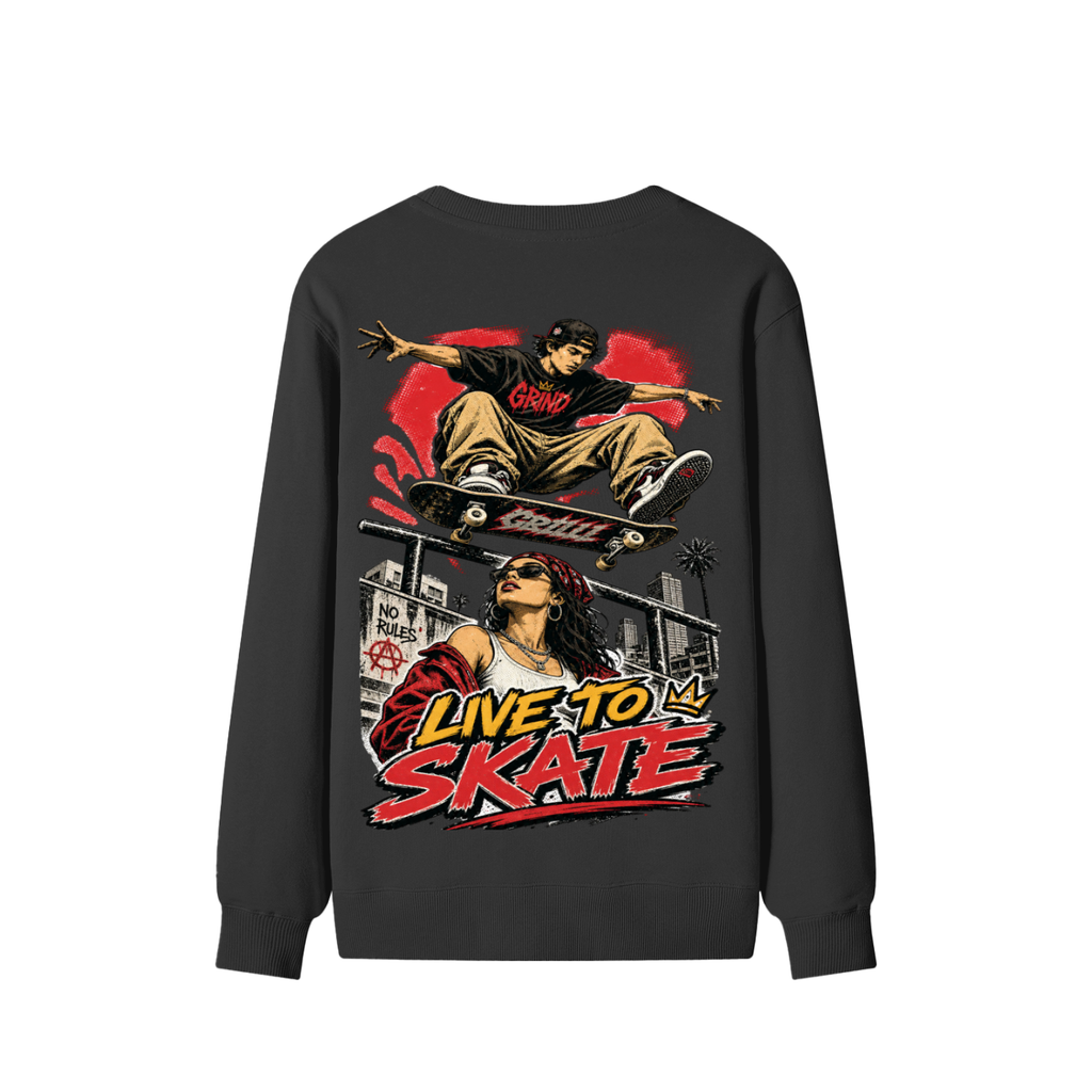Live to skate-Classic Unisex Cotton Sweatshirt