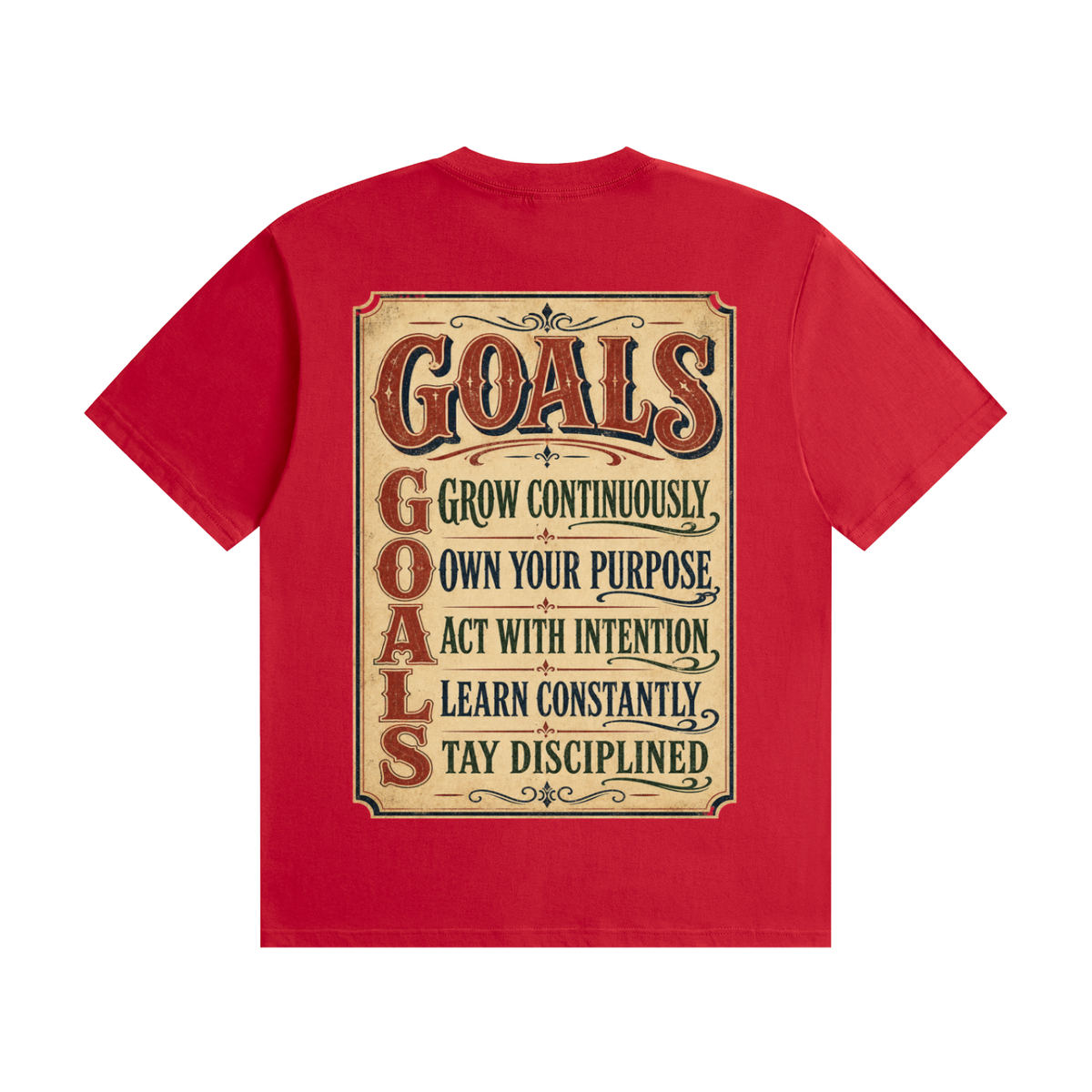 GOALS-Seamless Cotton T-Shirt