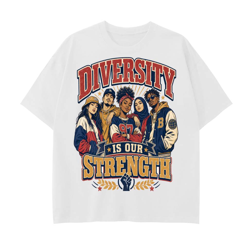 Diversity is our strength-Drop Shoulder Cotton T-Shirt