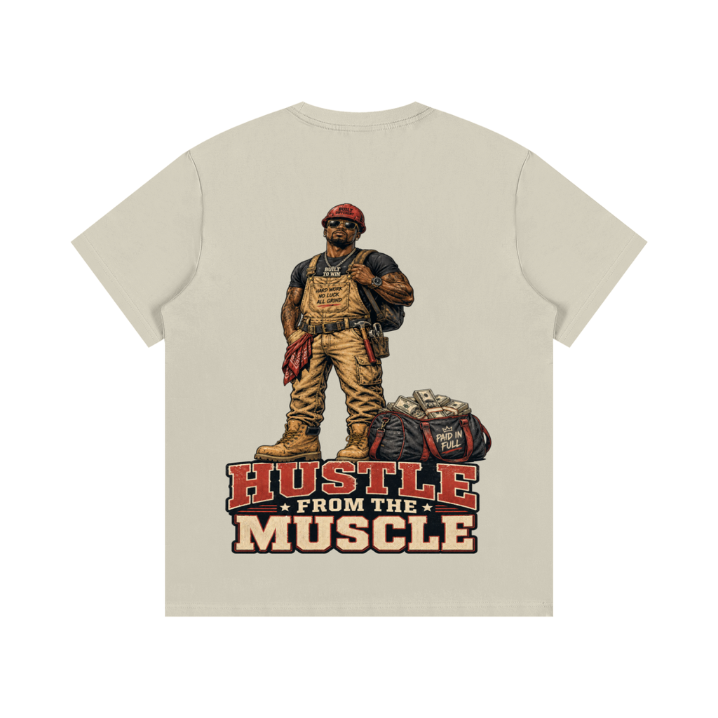 Hustle from the muscle-Essential Cotton T-Shirt