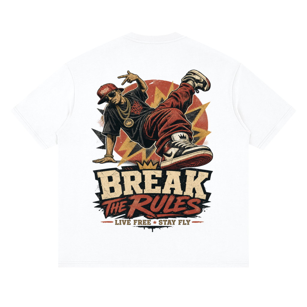 Break the rules-Streetwear Loose Drop Shoulder T-Shirt