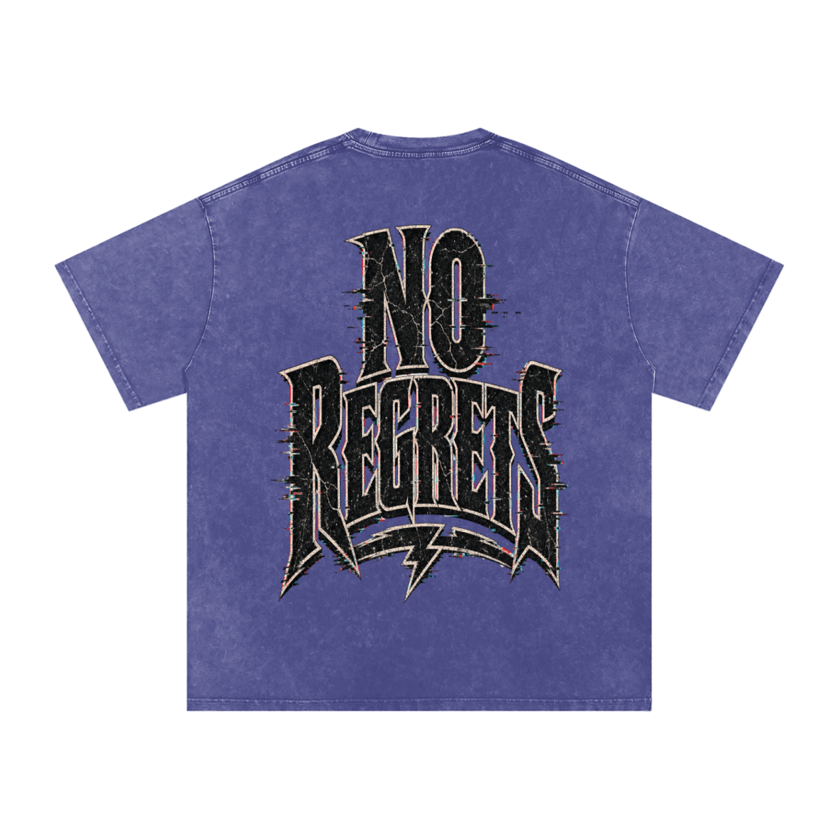 No regrets-Snow Washed Oversized Cotton T-Shirt