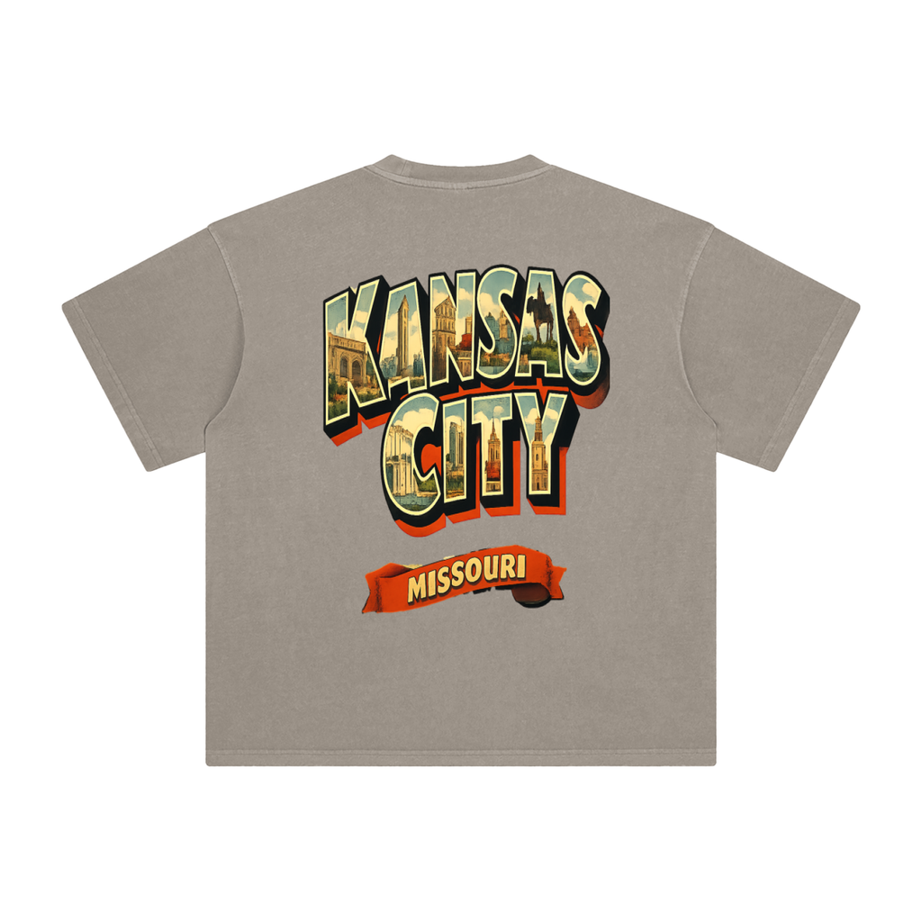 Kanas city-Enzyme Washed T-Shirt