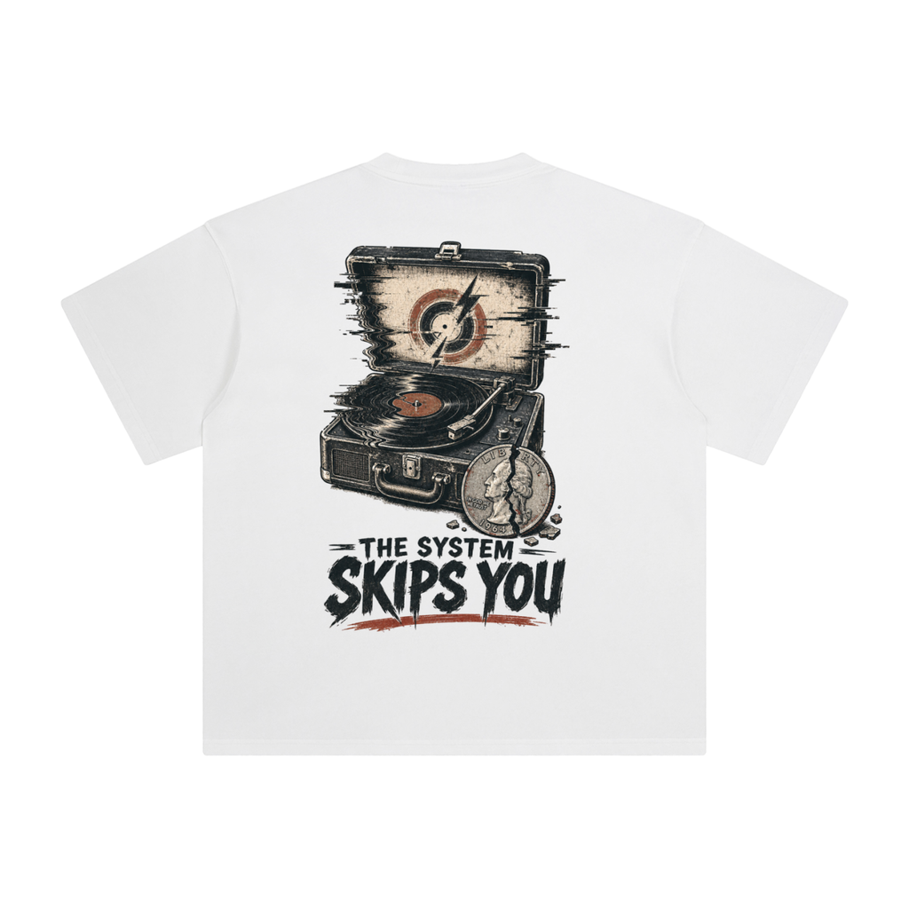 The system skips you-Enzyme Washed T-Shirt