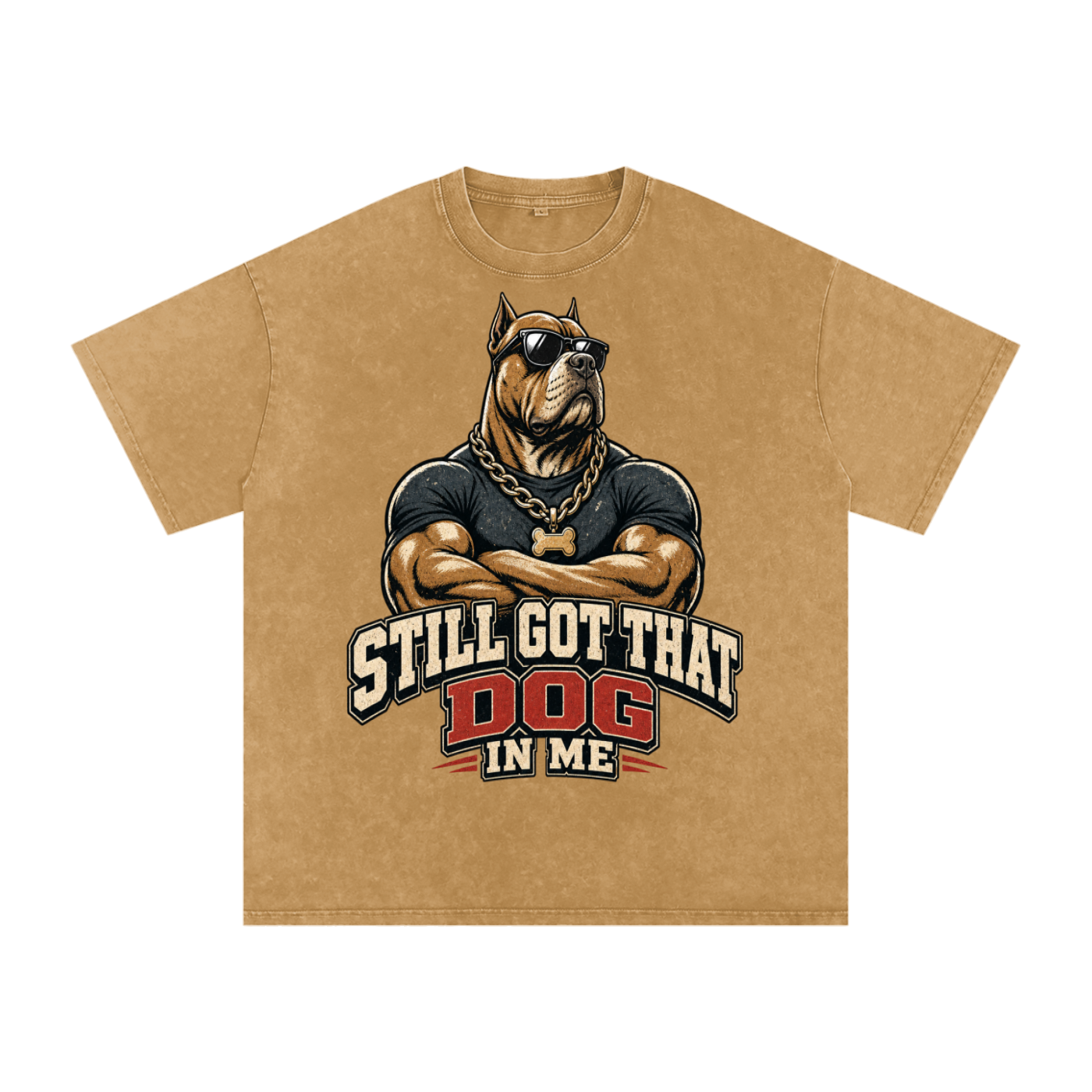 Still got that dog in me-Snow Washed Oversized Cotton T-Shirt