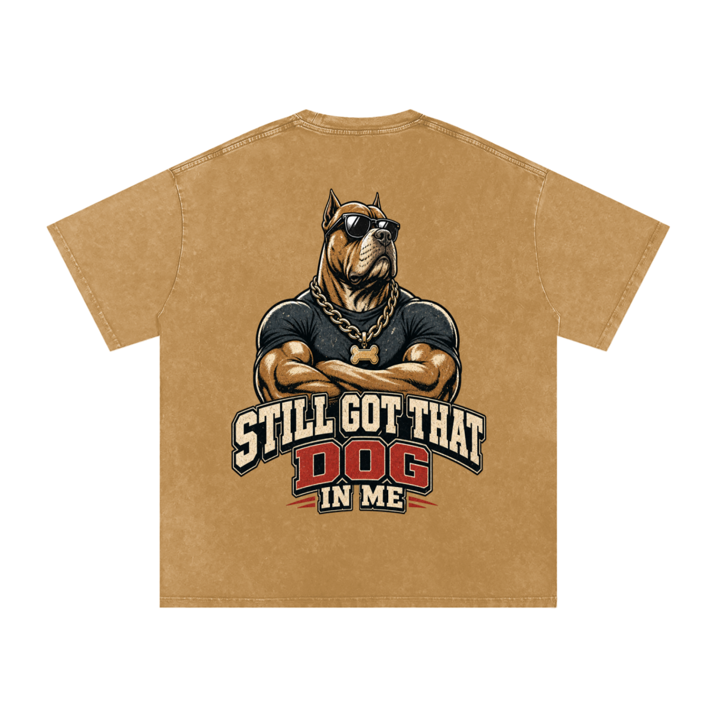 Still got that dog in me-Snow Washed Oversized Cotton T-Shirt