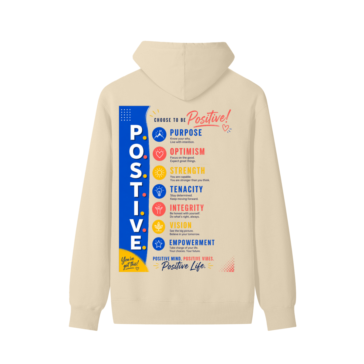 P.O.S.T.I.V.E-Classic Unisex Cotton Hoodie