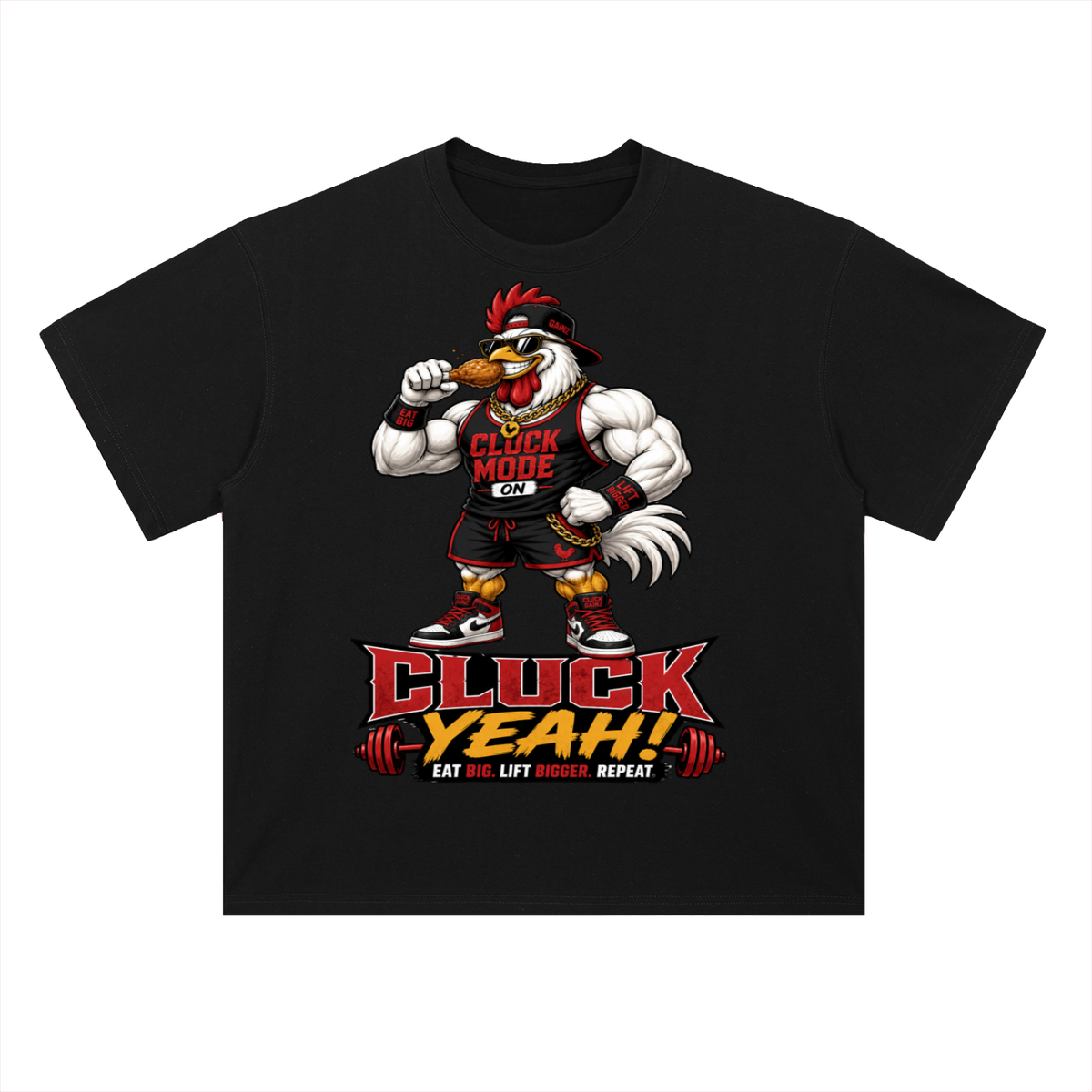 Cluck yea-Heavyweight Drop Shoulder Cotton T-Shirt