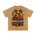 Burn what doesn't serve you-Snow Washed Oversized Cotton T-Shirt