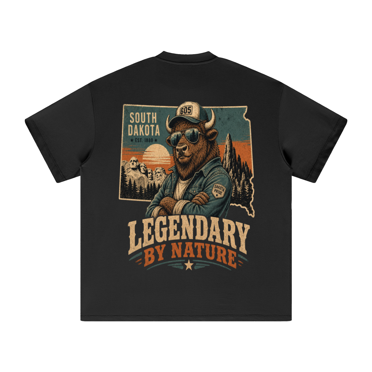 South Dakota-Heavyweight Earth Tone T-Shirt