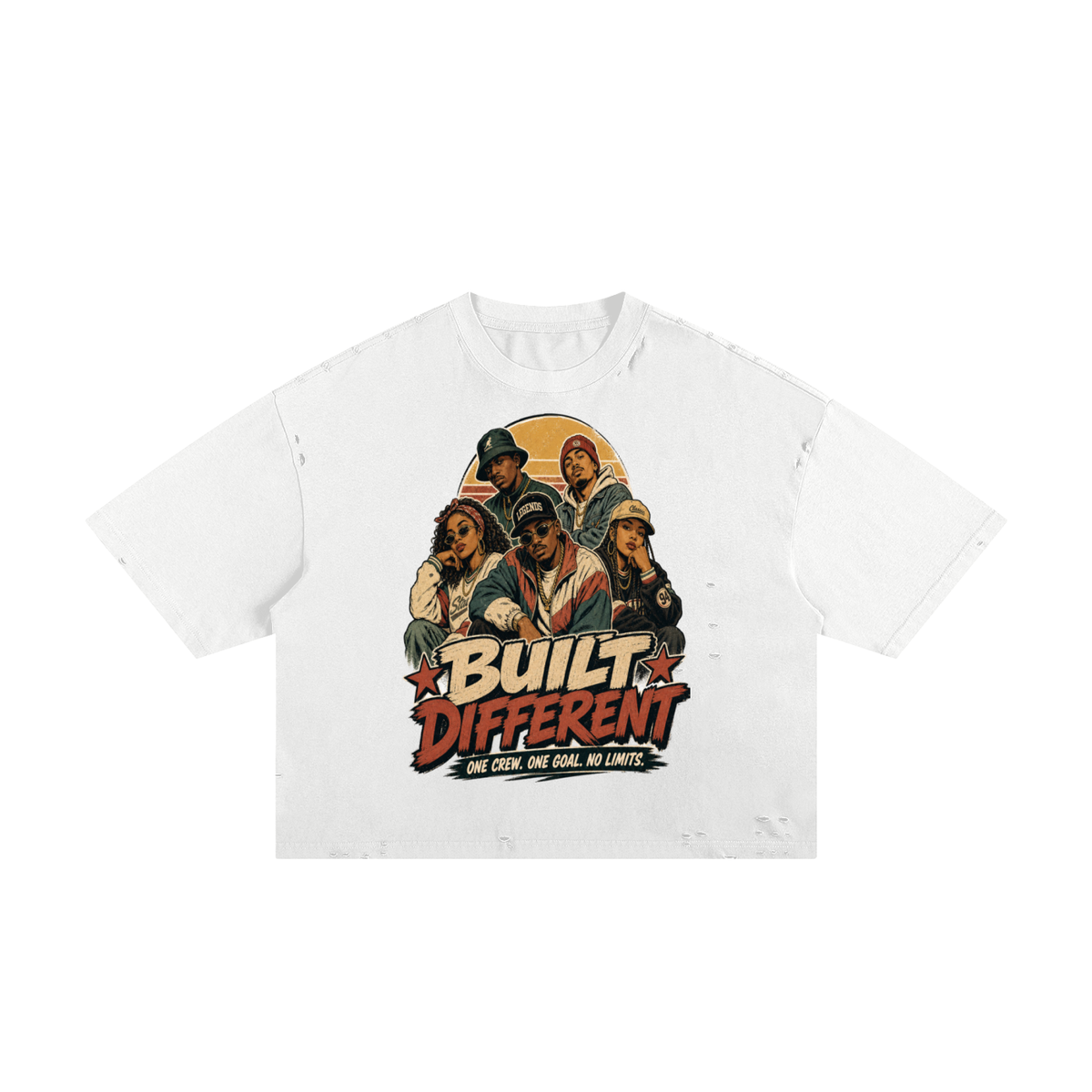Built different-Classic Frayed Boxy Tee