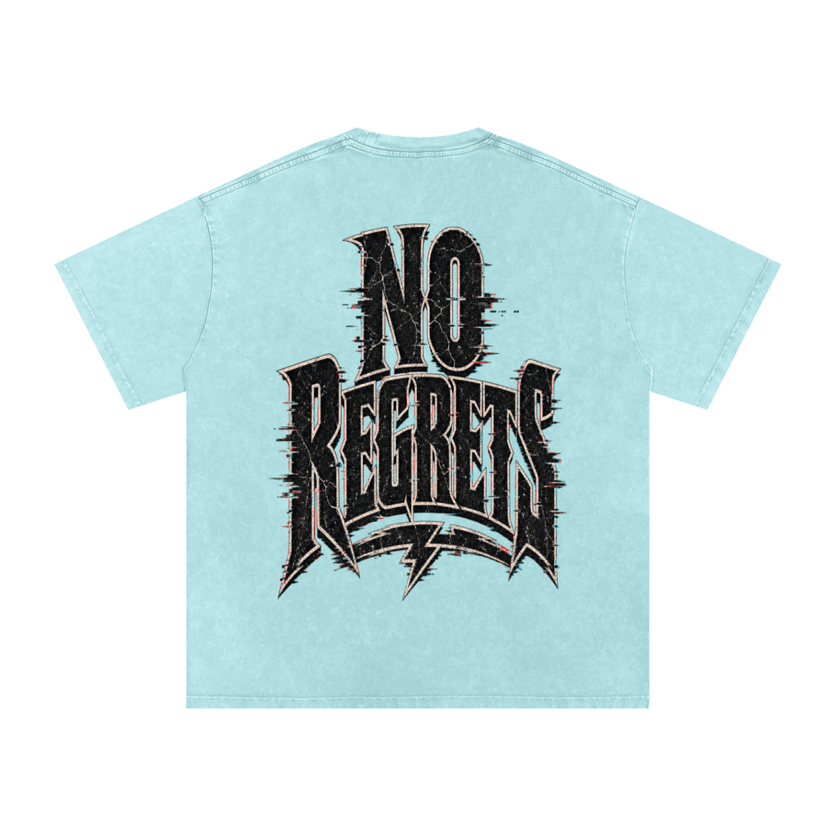 No regrets-Snow Washed Oversized Cotton T-Shirt