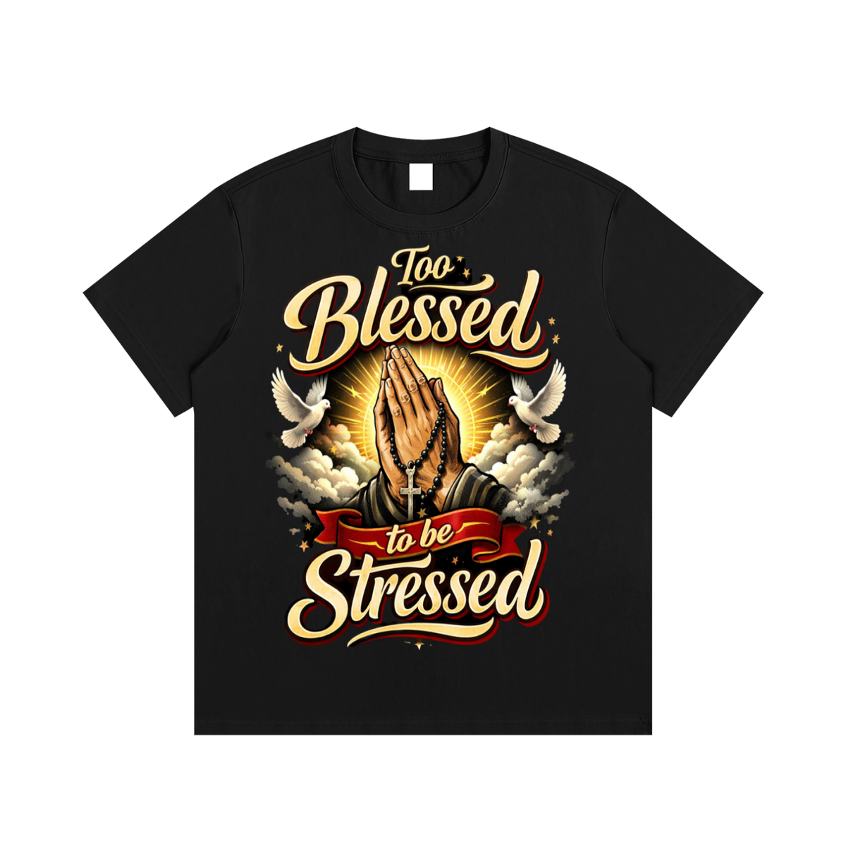 Too blessed to be stressed-Essential Cotton T-Shirt
