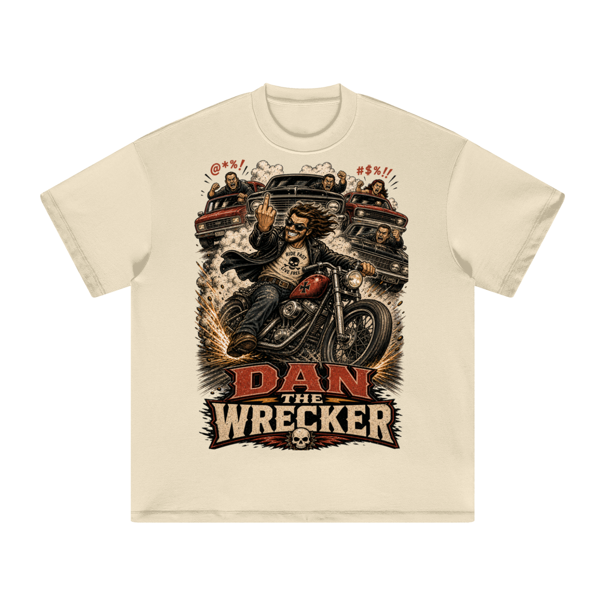 Dan the wrecker-Heavyweight Earth Tone T-Shirt
