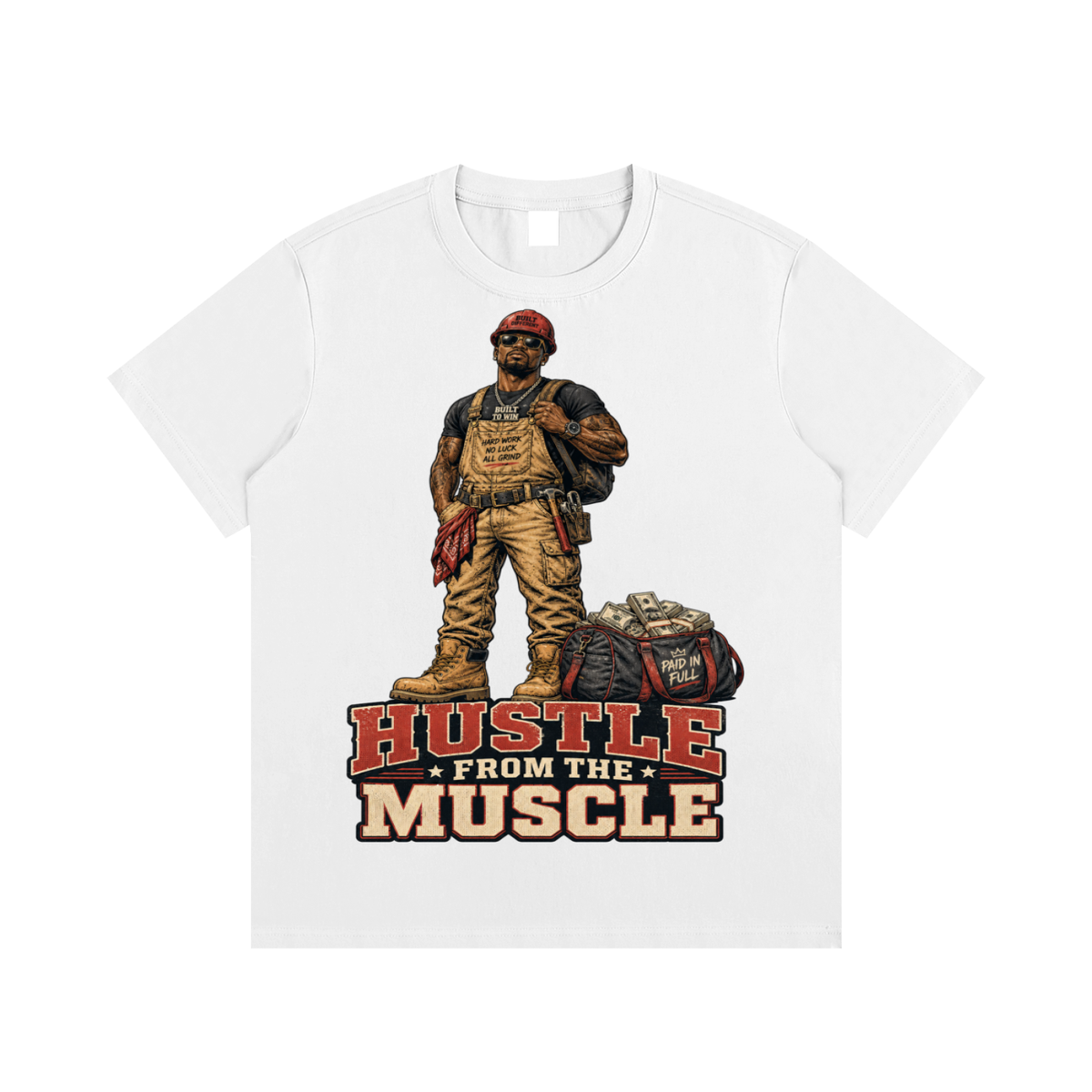 Hustle from the muscle-Essential Cotton T-Shirt