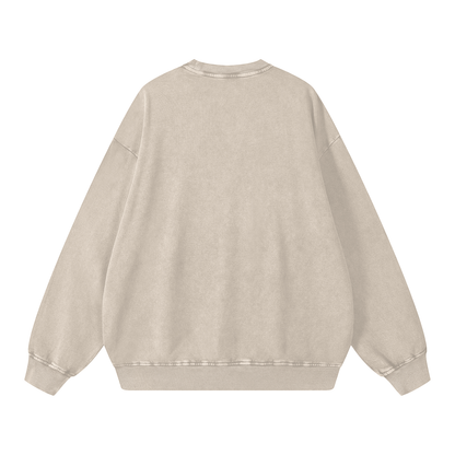 Unisex Wanted Snow Washed Oversized Sweatshirt