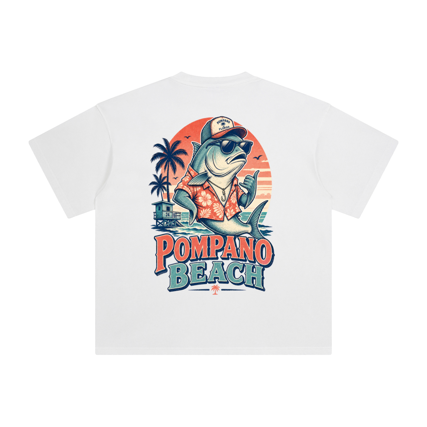 Pompano Beach-Enzyme Washed T-Shirt