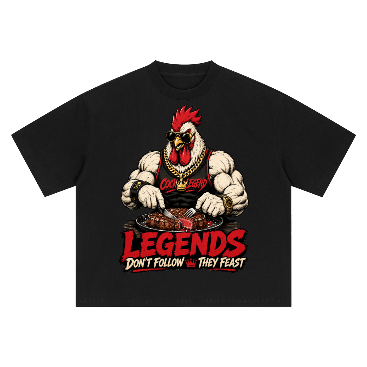 Legends don't follow they feast-Boxy Oversized T-Shirt