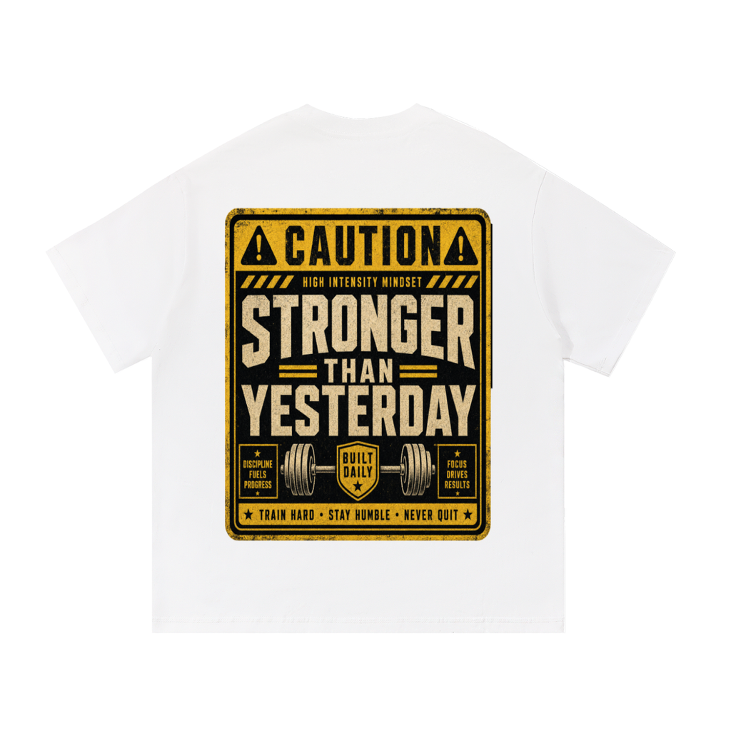 Caution stronger than yesterday-Essential Cotton T-Shirt