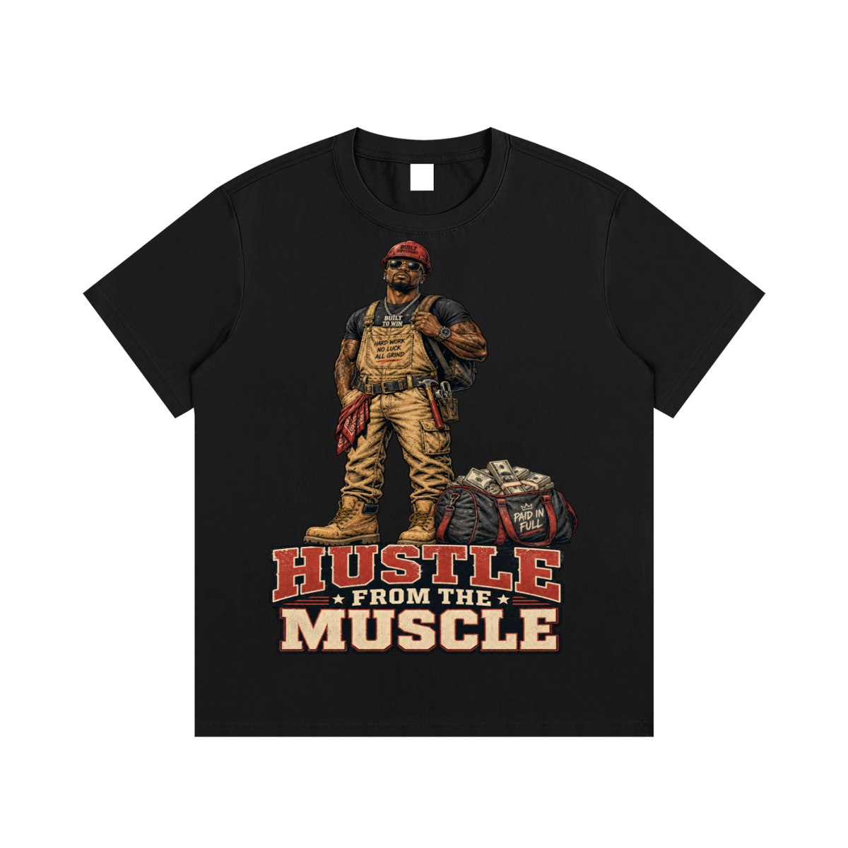 Hustle from the muscle-Essential Cotton T-Shirt