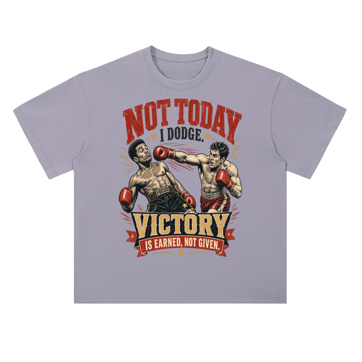 Not today I dodge-Heavyweight Drop Shoulder Cotton T-Shirt