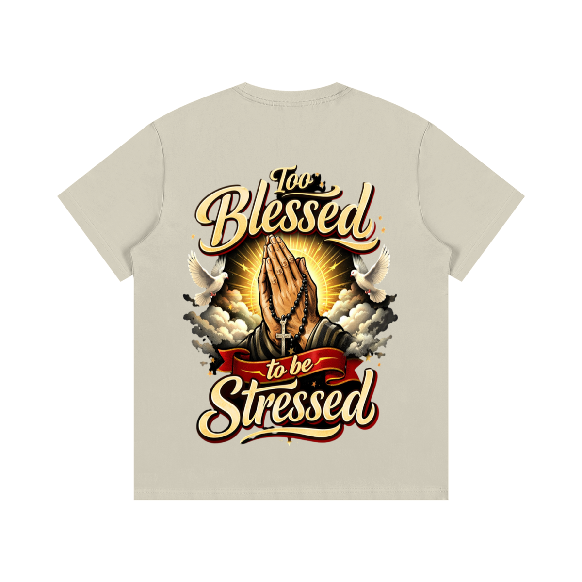 Too blessed to be stressed-Essential Cotton T-Shirt